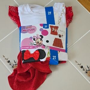 Disney Minnie Mouse Red and White Toddler Outfit